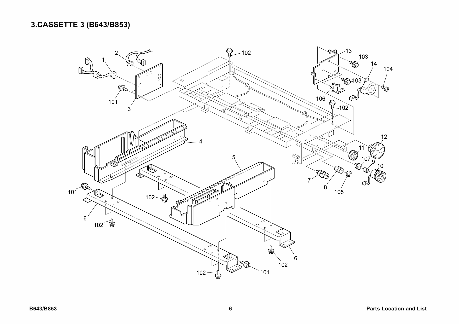 RICOH Options B643 B853 PAPER-CASSETTE-TYPE-240 Parts Catalog PDF download-3